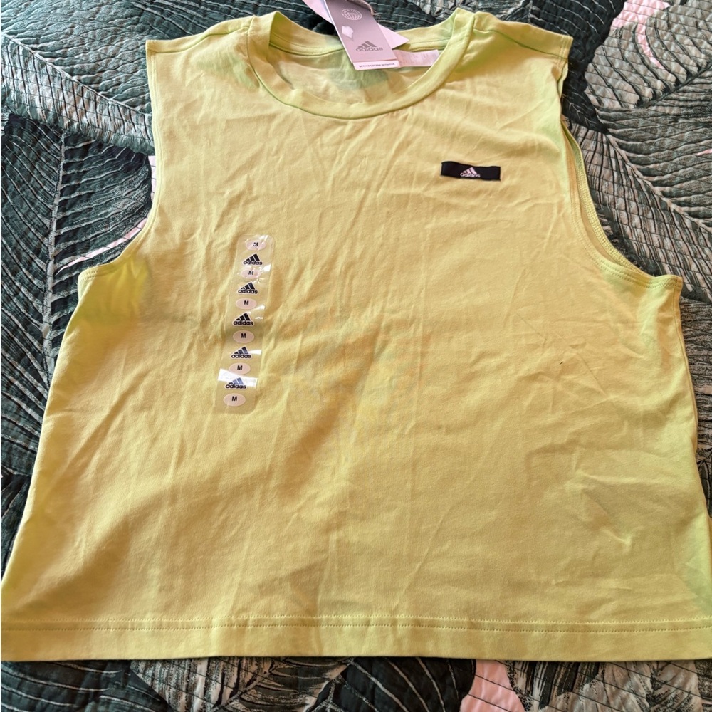 NEW ADIDAS W BF PULSE LIME TANK TOP SZ M